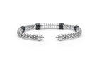 "Black Caviar" Diamond Station Black Ceramic Versa Torque Bracelet