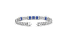 "Blue Caviar" Station Ultramarine Ceramic Versa Torque Bracelet
