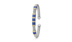 "Blue Caviar" Station Ultramarine Ceramic Versa Torque Bracelet