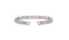 "Pink Caviar" Station Pink Ceramic Versa Torque Bracelet