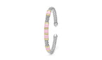 "Pink Caviar" Station Pink Ceramic Versa Torque Bracelet