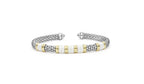 "White Caviar" Station White Ceramic Versa Torque Bracelet