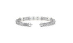 "White Caviar" Station White Ceramic Versa Torque Bracelet