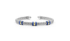 "Blue Caviar" Station Ultramarine Ceramic Versa Torque Bracelet