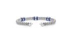 "Blue Caviar" Station Ultramarine Ceramic Versa Torque Bracelet