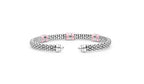 "Pink Caviar" Station Pink Ceramic Versa Torque Bracelet
