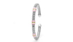 "Pink Caviar" Station Pink Ceramic Versa Torque Bracelet