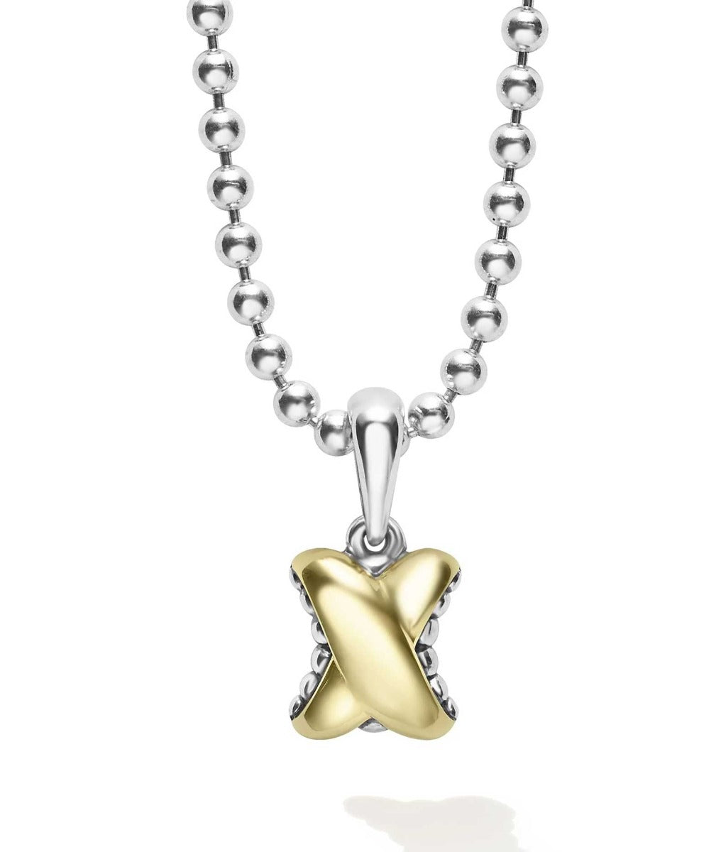 LAGOS "Embrace" Two-Tone X Pendant Necklace