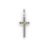 LAGOS "Anthem" Two-Tone Caviar Beaded X Cross Amulet