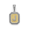 LAGOS "Signature Caviar" Octagon Diamond J Initial Charm