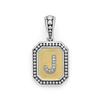 LAGOS "Signature Caviar" Octagon Diamond J Initial Charm