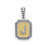 LAGOS "Signature Caviar" Octagon Diamond J Initial Charm