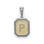 LAGOS "Signature Caviar" Octagon Diamond P Initial Charm