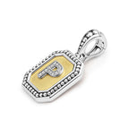 "Signature Caviar" Octagon Diamond Initial P Charm