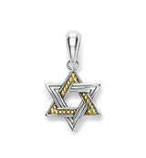 LAGOS "Anthem" Small Two-Tone Star of David Amulet