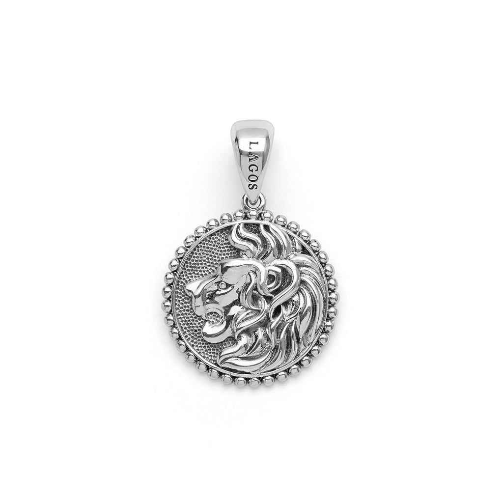 LAGOS "Anthem" Small Silver Lion Circle Amulet