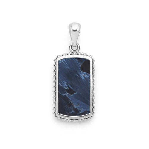 LAGOS "Anthem" Sterling Silver and Pietersite Tag Amulet