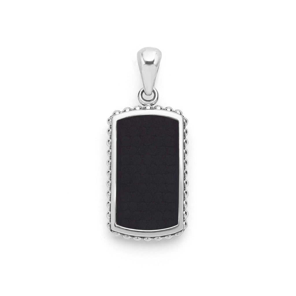 "Anthem" Black Agate Tag Amulet