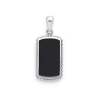 "Anthem" Black Agate Tag Amulet