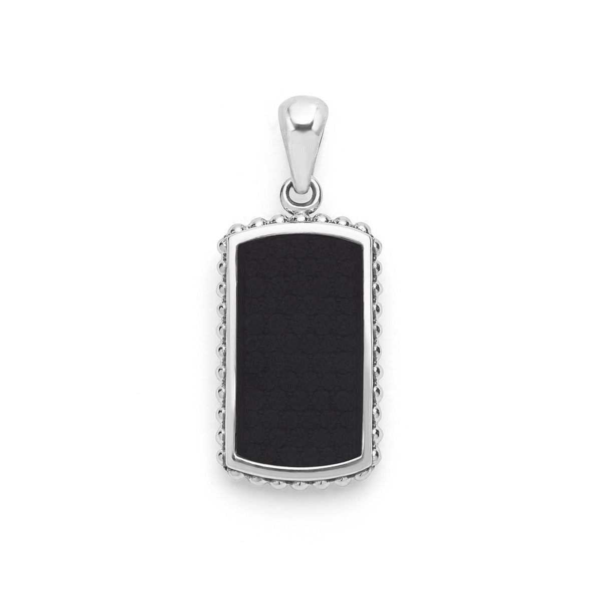 "Anthem" Black Agate Tag Amulet