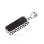 "Anthem" Black Agate Tag Amulet