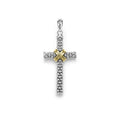 LAGOS "Anthem" Two-Tone Caviar Beaded Cross Amulet