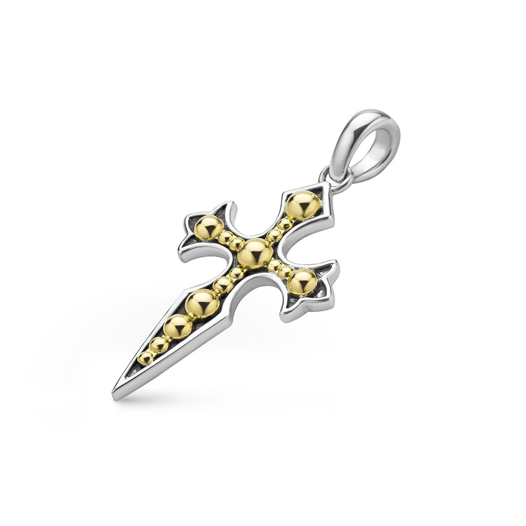 "Anthem" Two-Tone Medieval Cross Amulet