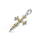 "Anthem" Two-Tone Medieval Cross Amulet