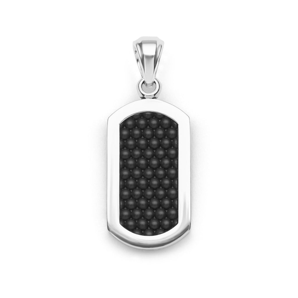 LAGOS "Anthem" Silver Matte Ceramic Beaded Tag Amulet
