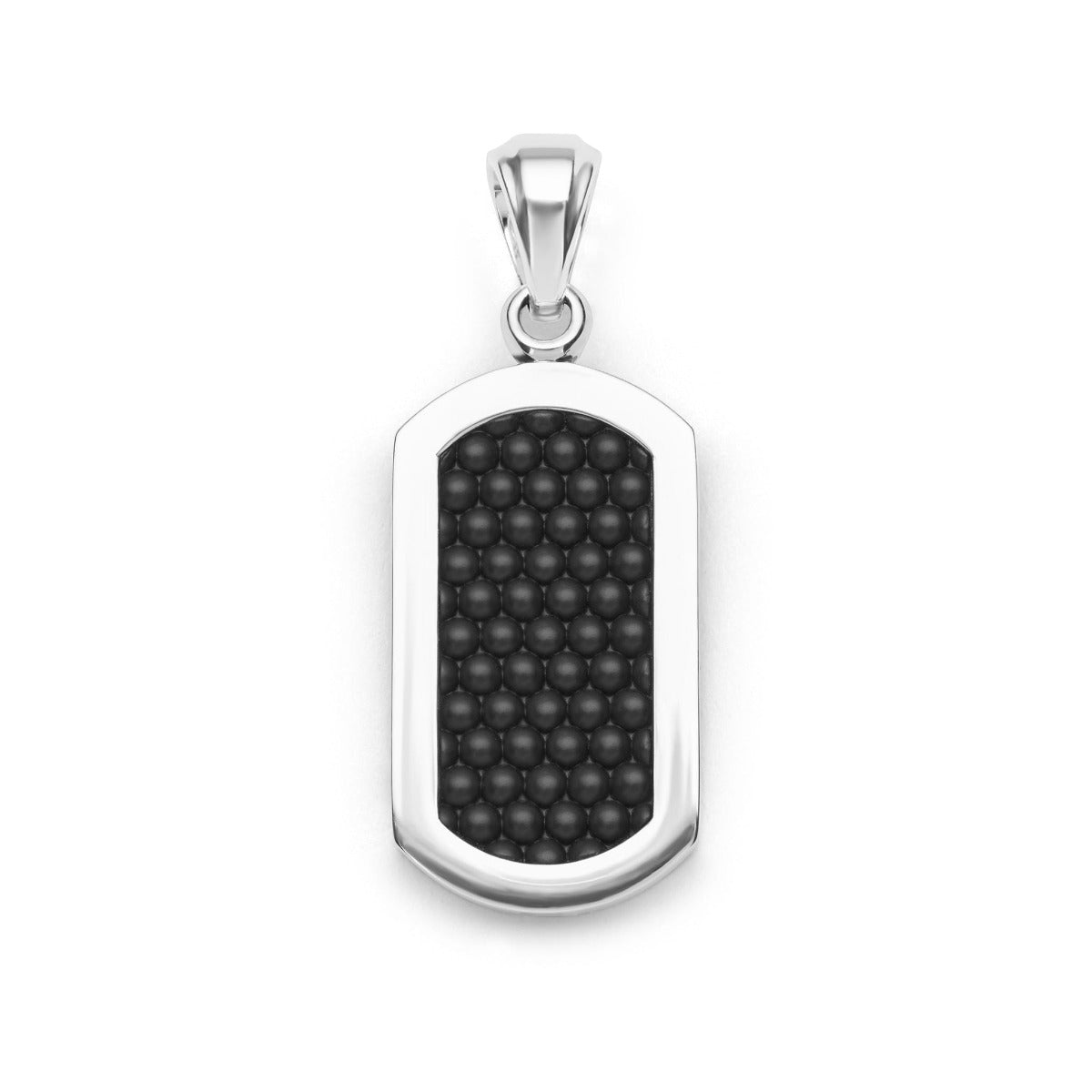 LAGOS "Anthem" Silver Matte Ceramic Beaded Tag Amulet
