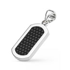 "Anthem" Silver Matte Ceramic Beaded Tag Amulet