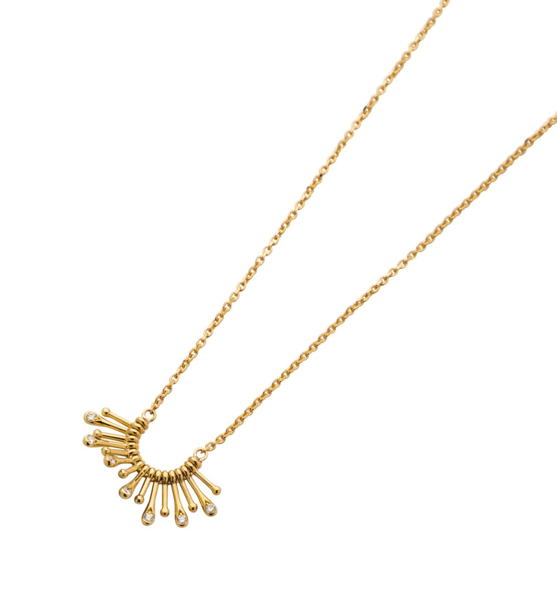 Peruffo Slide Diamond Necklace in 18kt Yellow Gold