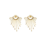 Peruffo Slide Diamond Drop Earrings in 18kt Yellow Gold