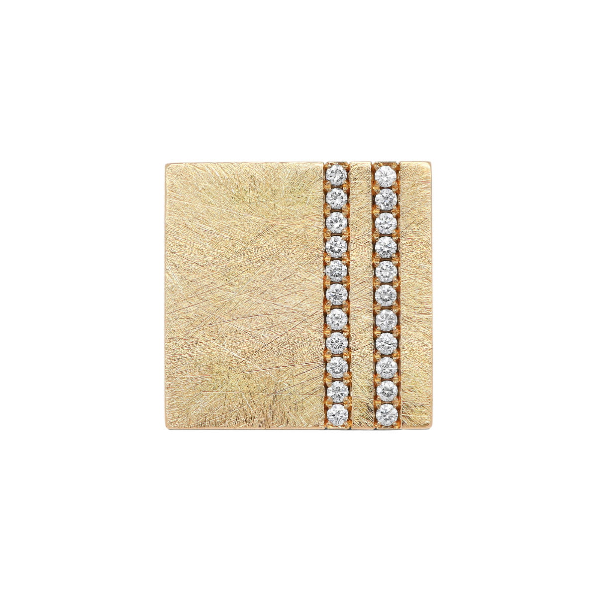 "Illumination" Square Diamond Cufflinks in 18kt Yellow Gold