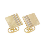 "Illumination" Square Diamond Cufflinks in 18kt Yellow Gold