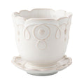 Juliska Jardin Du Monde 5.25" Planter with Saucer - Whitewash