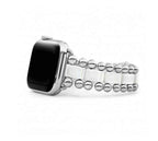 LAGOS "Smart Caviar" White Ceramic and Stainless Steel Watch Bracelet, 38-45mm