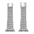 "Smart Caviar" Stainless Steel Infinite Caviar Beaded Watch Bracelet - 38-45mm