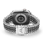 "Smart Caviar" Black Ceramic and Stainless Steel Infinite Watch Bracelet-38-45mm