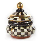 MacKenzie-Childs Courtly Check Ceramic Groovy Canister