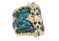 Arementa "Sueno" Teal Patina Clustered Artifact Ring