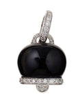 Chantecler Capri "Campanelle" Medium Charm in White Gold and Onyx