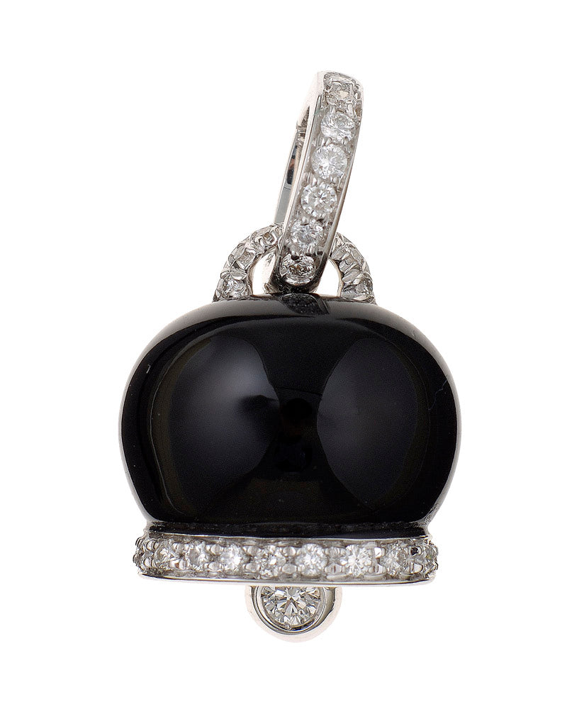 Chantecler Capri "Campanelle" Medium Charm in White Gold and Onyx