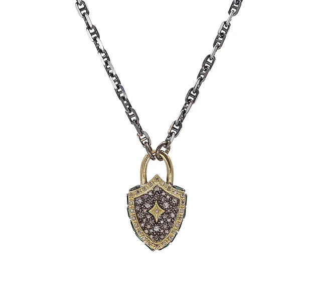 Armenta Protection Shield Diamond Necklace