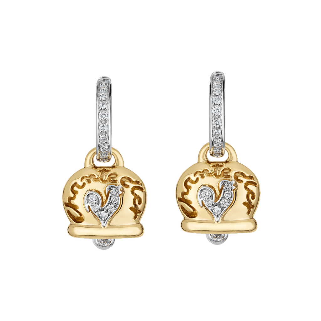 Chantecler Capri "Campanelle" Medium Gold Diamond Earrings