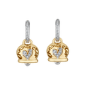 Chantecler Capri "Campanelle" Medium Gold Diamond Earrings