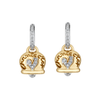 Chantecler Capri "Campanelle" Medium Gold Diamond Earrings
