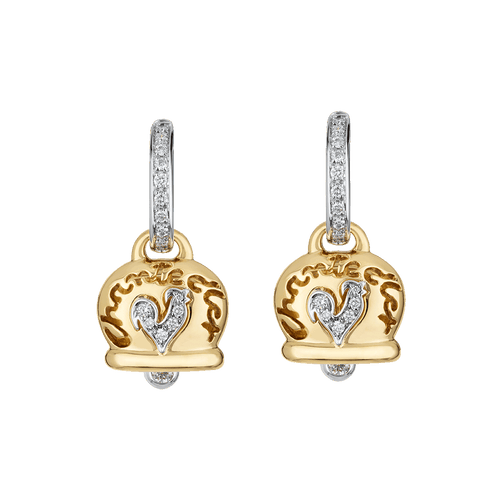 Chantecler Capri "Campanelle" Medium Gold Diamond Earrings