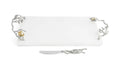 Michael Aram Pomegranate Silver & Gold Cheese Board & Spreader