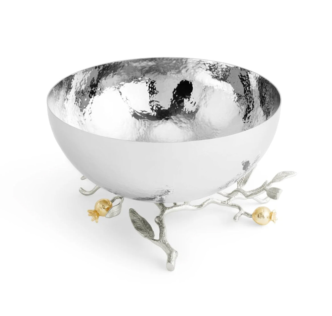 Michael Aram Pomegranate Silver & Gold Paper Serving Bowl